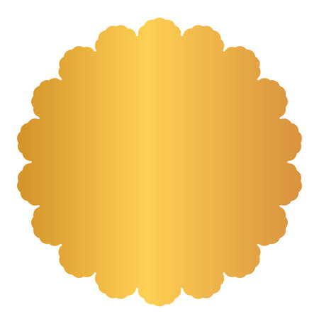 Golden style circular decorative parts materialのイラスト素材