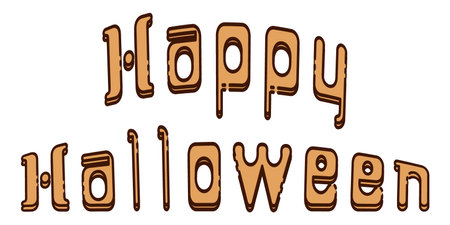 Happy Halloween text materialのイラスト素材