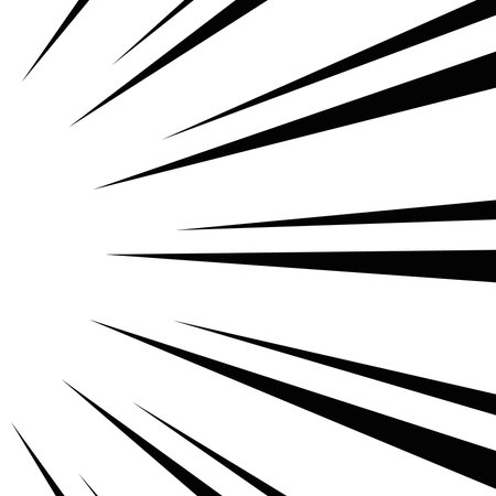 Square black concentrated line materialのイラスト素材