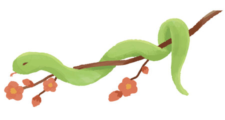 Snake illustration materialのイラスト素材