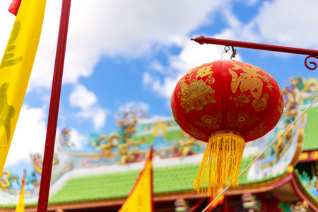Vegetarian Festival 2019 Phuket Thailand 3 OCT 2019 Chinese lanterns.