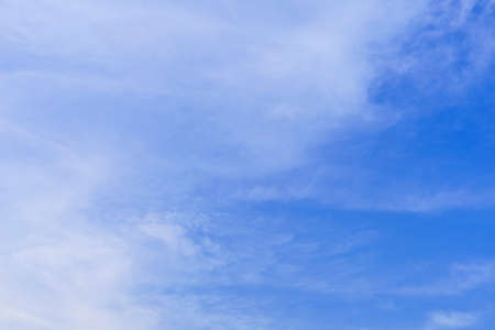 Beautiful clouds with blue sky background. Nature weather, cloud blue skyの写真素材