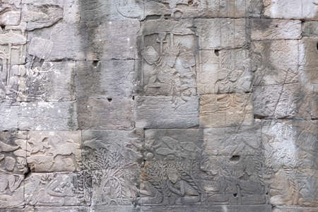 Angkor Thom the capital city with many castles and palaces.の写真素材