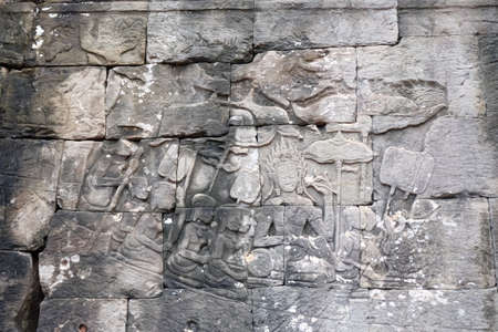 Angkor Thom the capital city with many castles and palaces.の写真素材