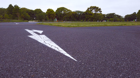 An empty parking lot