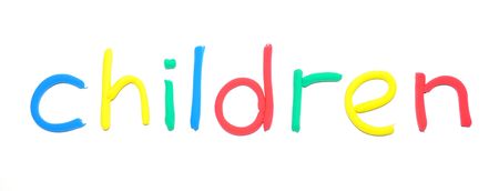 Plasticine word Childrenの写真素材