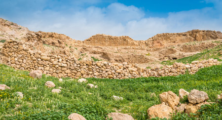 Ruins of Hyrcania Fortress in historical Judea