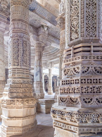 The world biggest and famous jain temple located in Rajasthan, Indiaの写真素材