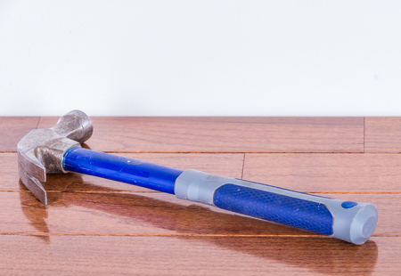 Hardwood floor and installation toolsの写真素材