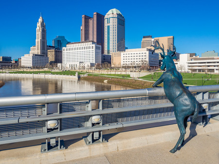 Skyline of Ohio state capital Columbusのeditorial素材
