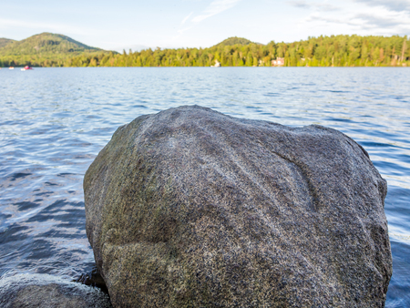 Mirror Lake in Adirondack, New Yorkの写真素材