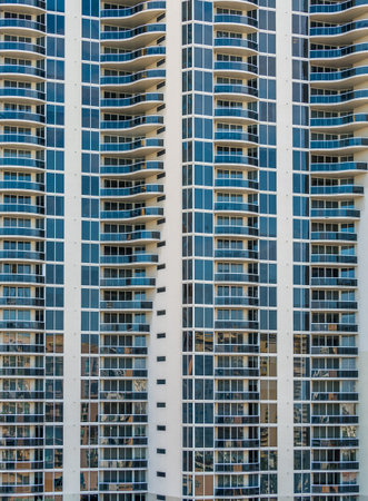 Stock photo of facade of modern residential or hotel building