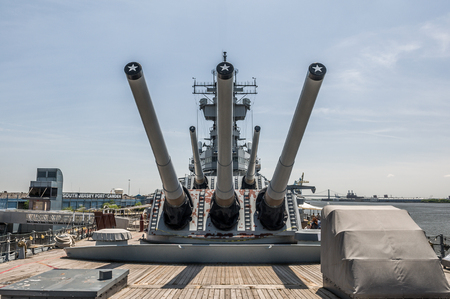 Battleship New Jersey at Camden, NJのeditorial素材