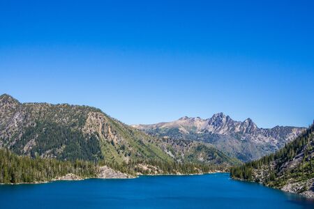 Colchuck Lake: the part of famous Enchantments trail in North Cascade Mountainsの写真素材