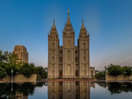 Early morning in Salt Lake City Downtownの写真素材