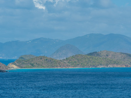 Panorama of Caribbean Sea and Virgin Islands