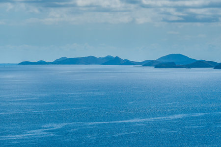 Panorama of Caribbean Sea and Virgin Islands