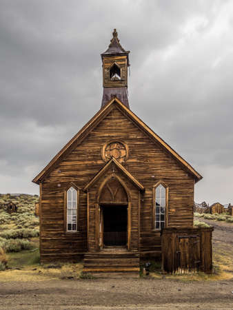 Rainy summer day in Bodie ghost townの写真素材