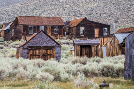 Rainy summer day in Bodie ghost town