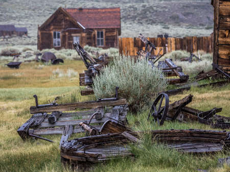 Rainy summer day in Bodie ghost townの写真素材