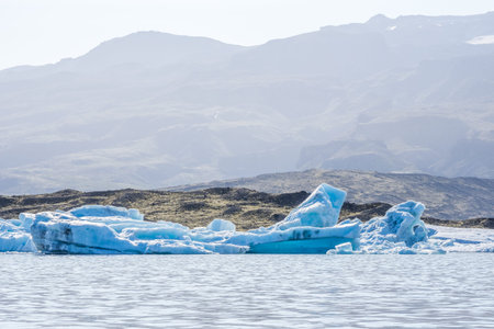 Icebergs in FjallsÃ¡rlÃ³n Ice Lagoon in Iceland