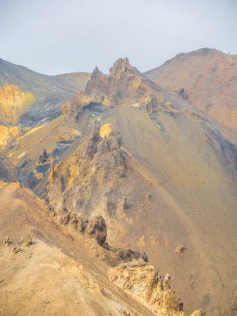 Colorful mountains of Landmannalaugar park in Icelandの写真素材