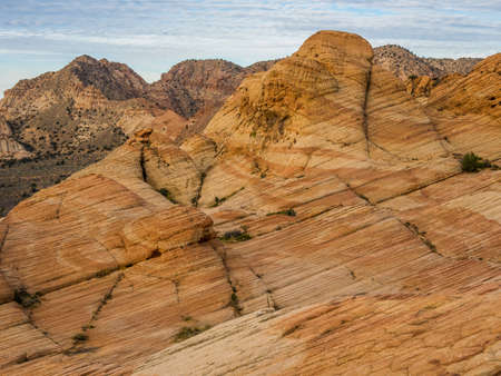 Geological formations at Yant Flats area in St. George Utah regionの写真素材