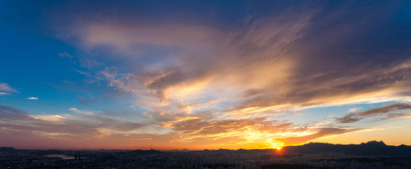 The sunset in seoulの写真素材