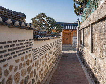 Bukchon historic district in Seoul, South Koreaのeditorial素材