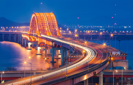 Banghwa bridge in Korea ,South Koreaの写真素材