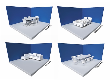 3d render of roomの写真素材