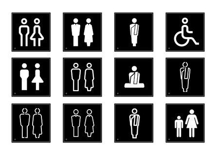 Toilet symbols illustration のイラスト素材