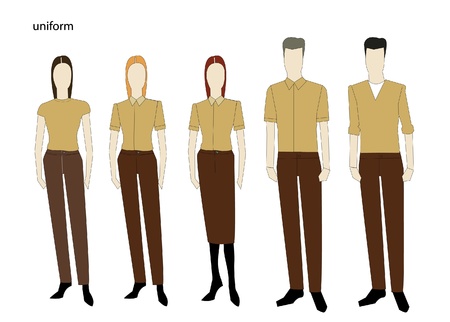 The Uniform complete set Isolated over white background のイラスト素材