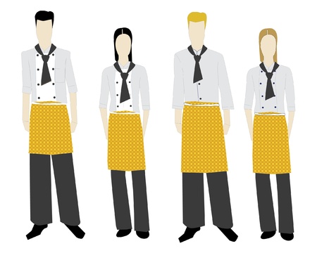 The female and man s form of clothesのイラスト素材