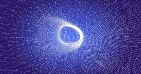 3D wireframe of contour swirl のイラスト素材