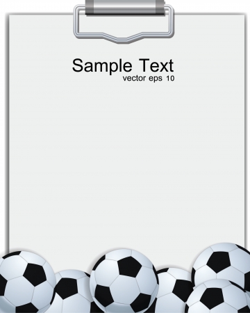 soccer ball with paperのイラスト素材