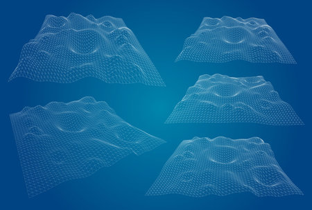 3D wireframe of contour swirl 