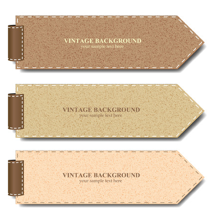 Vintage paper set for banner or product promotion - Vector illustration のイラスト素材