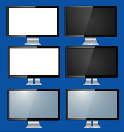 Computer display isolated on white のイラスト素材