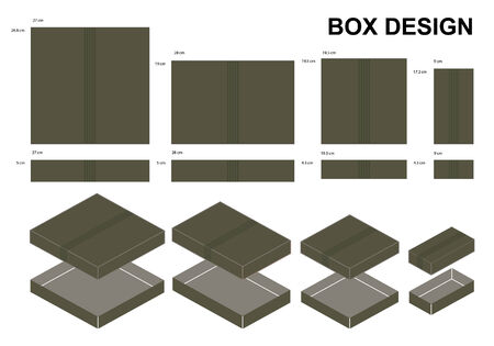 Package box design, vector illustration のイラスト素材