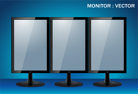 Computer display isolated on white  のイラスト素材