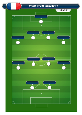 soccer playing field with strategy elements  のイラスト素材