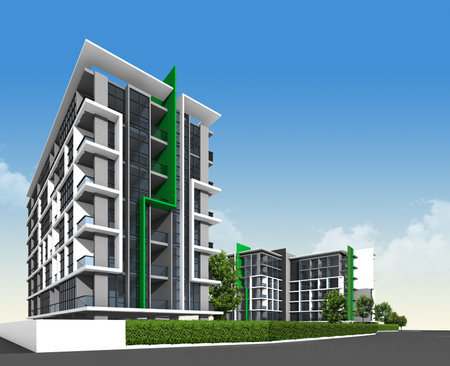 3d render of building 
