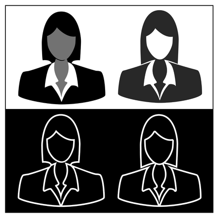 People profile silhouettes illustration.のイラスト素材