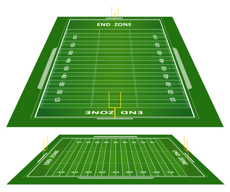 grass textured American football fieldのイラスト素材