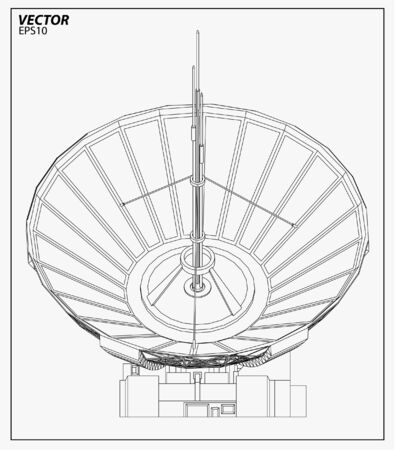Satellite dish , vector illustrationのイラスト素材