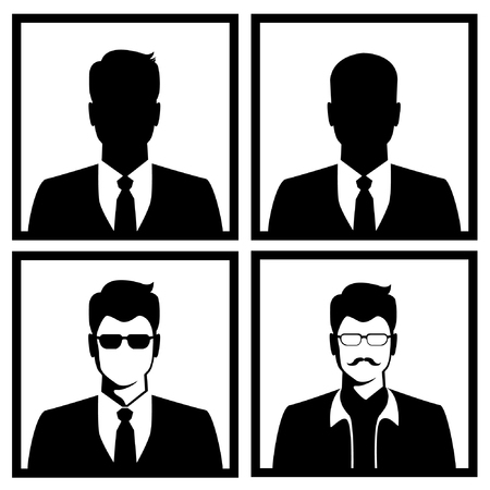 silhouette business man. vector illustrationのイラスト素材