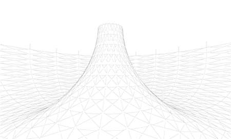 Abstract of Wireframe mesh polygonalのイラスト素材