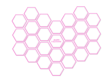 Picture frame vector. Photo art gallery. valentine conceptのイラスト素材