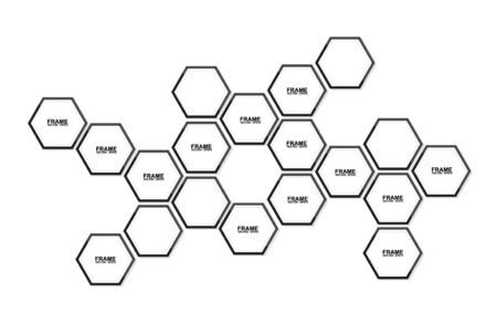 Picture frame vector. Photo art galleryのイラスト素材